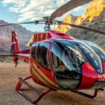 Helicóptero al fondo del Gran Cañon