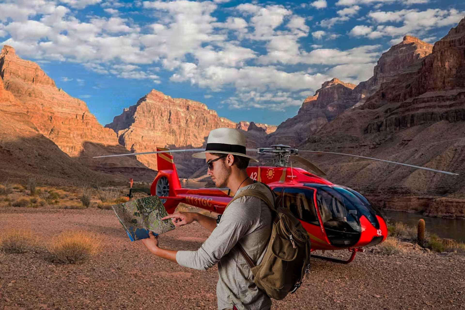 Tour Gran Cañón con Skywalk, Almuerzo, Paseo en Helicóptero y Recorrido en Bote